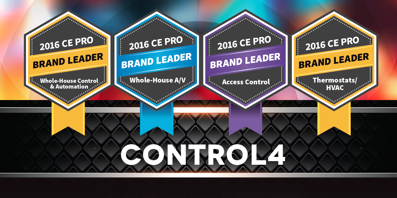 Control4 Named Top Home Automation Provider for 2016: awards, ce pro awards, home automation, industry, 