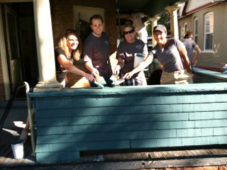 Control4 Employees Painting the Haven Control4 Day of Caring