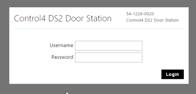 Configuring the DS2 Doorstation