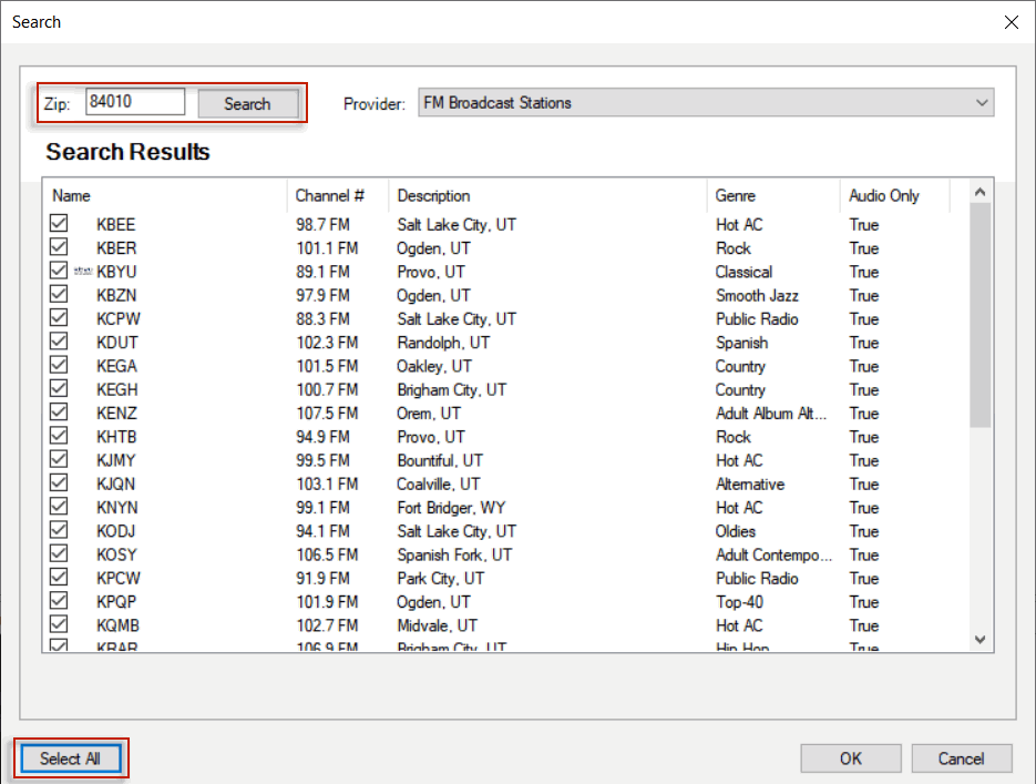 Radio hotsell station list